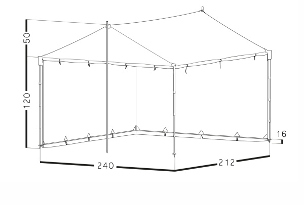 Тент-Шатер NORMAL Борей 2,4х2,2 Si/PU (Олива)